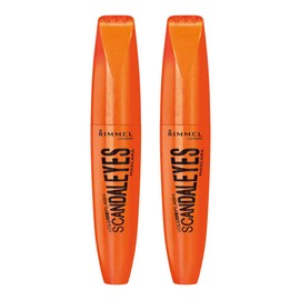 Rimmel Scandaleyes Mascara, Extreme Black, 12mL (0.41 Fl Oz), Pack of 2                                                                               
