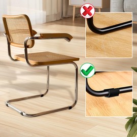 DOITOOL 0.74 Inch U-Shaped Plastic Chair Leg Caps Anti-Slip Pads Furniture Feet Protectors for Metal Tubular Legs Noise Reduction Floor Glides