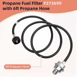 F273699 with Buddy Heater Propane Hose, 6FT Propane Fuel Filter and QCC1/Type1 Adapter, Replacement for Buddy Series Portable Heater, CSA Certified Connect 20-45 lb Propane Tanks
