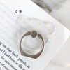 hold-181 Smartphone Ring Clear Transparent Simple Stand Holder Ring Rhinestone