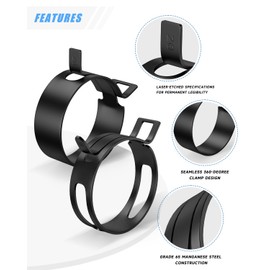 SEKSUALA 100Pcs 6-25mm Spring Hose Clamps Assortment Kit with Swivel Flat Hose Clamp Plier for Automotive, Plumbing & DIY Projects - Durable Constant Tension Steel Design for Low Pressure Air