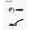 KKU-MIM Wide Head Serving Spoon with Silicon Handle, 8 inch,