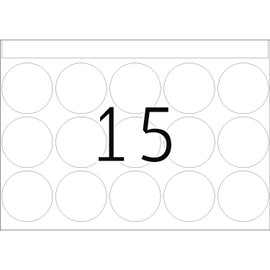 HERMA 2760 Haftetiketten für Druckmaschinen rund, 5000 Stück, Ø 32 mm, Blattformat 168 x 120 mm, DP1, selbstklebend, mit Greifer- und Anlagerand, matt, blanko Papier Klebeetiketten Aufkleber, weiß