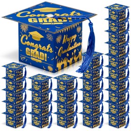 COTOPHER 36 Pack Mini Graduation Cap Gift Boxes, 2024 Graduation Candy Boxes with Tassel, Graduation Centerpieces for Tables Party Decorations, Small Treat Boxes for Graduation Party Favors Supplies