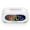 REACHER Kids Alarm Clock with USB Charger, Dimmable Rainbow LED