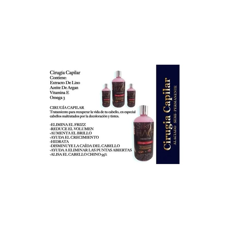 Alaciado Semi - Permanente De 500 Ml Con Keratina Silky