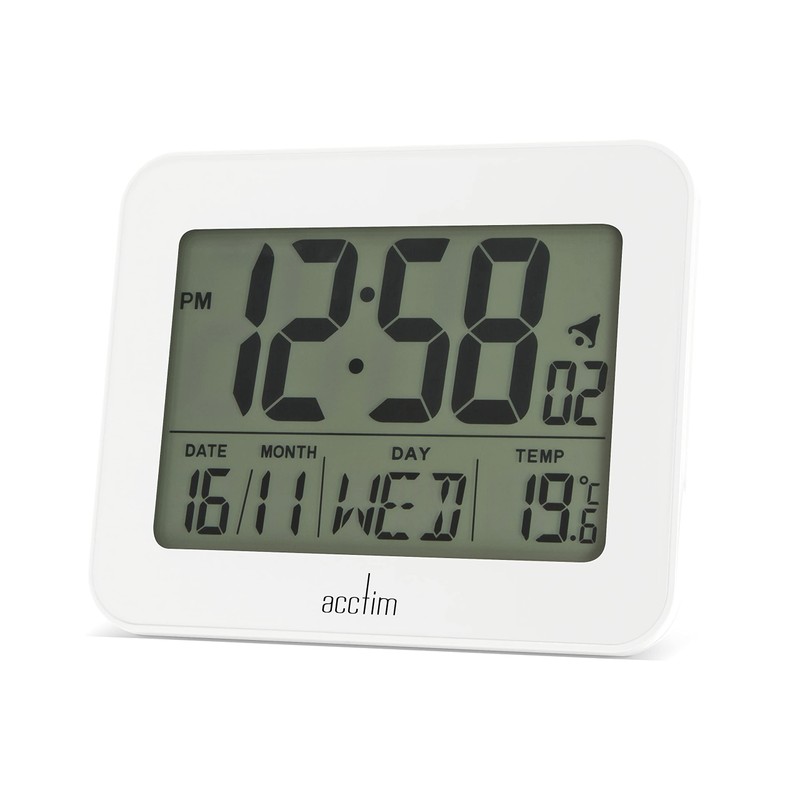 Acctim Otto Superbrite® Digital Bedside Alarm Clock (White)