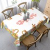 Worltoldb Easter Tablecloth Polyester Rabbit Table Cloth Washable Rectangle Table