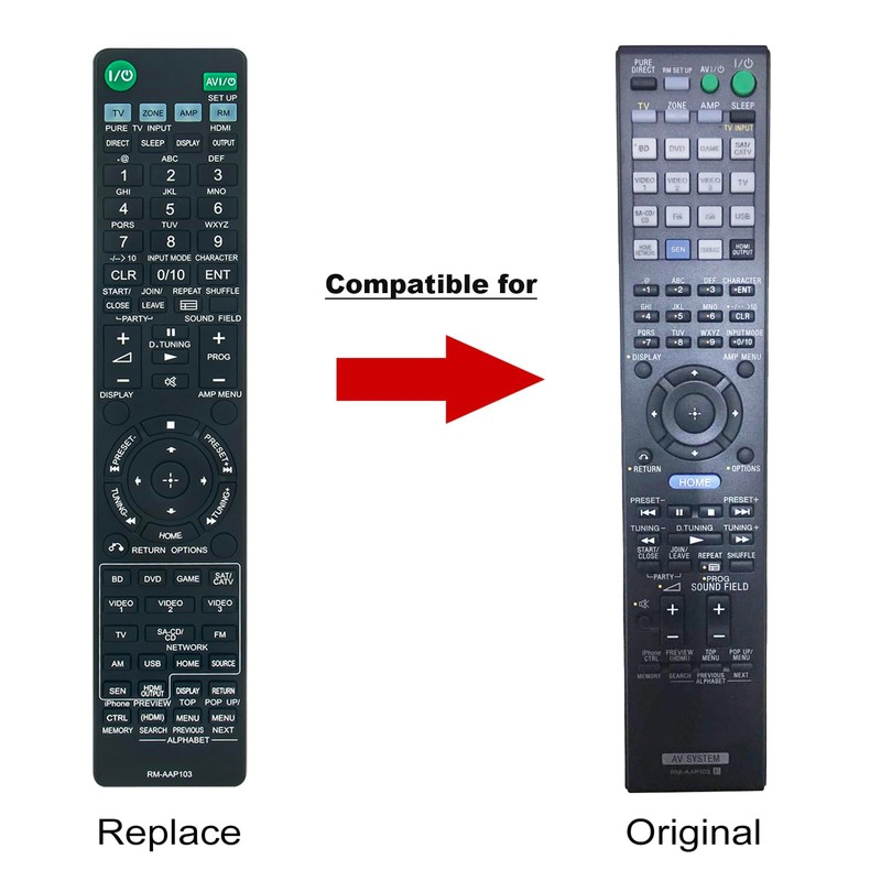 RM-AAP103 sub RM-AAP102 RM-AAP104 Replacement Remote Control Compatible for Sony