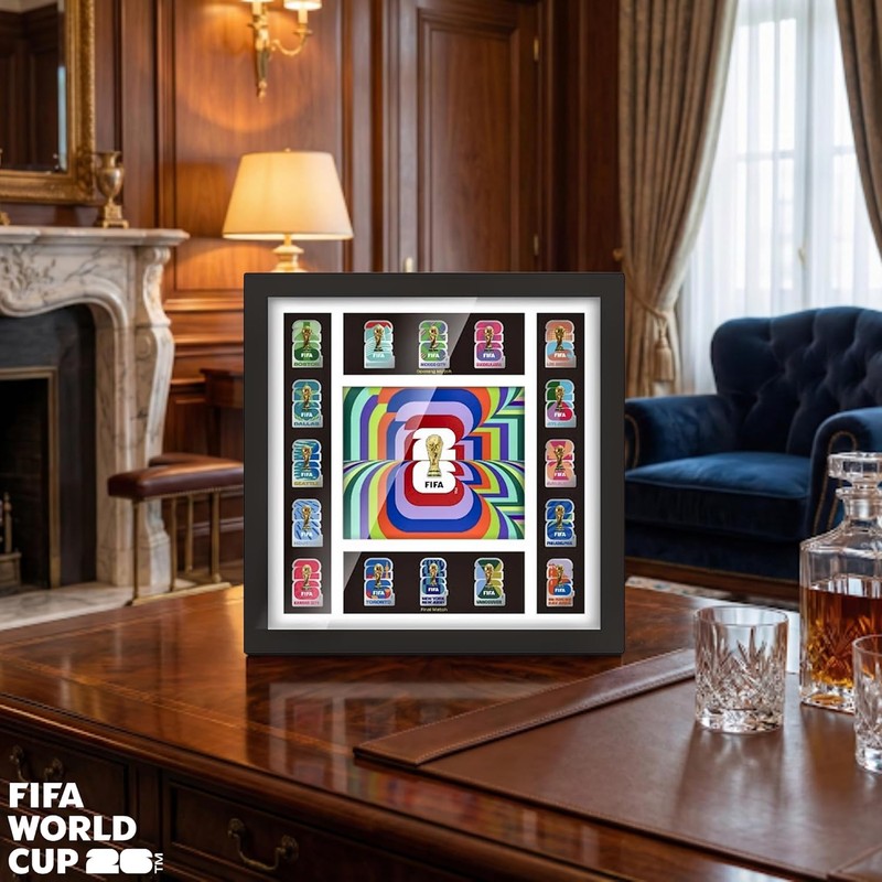 Premium 16City Commemorative Sports Pin Frame Set Limited Edition Wall