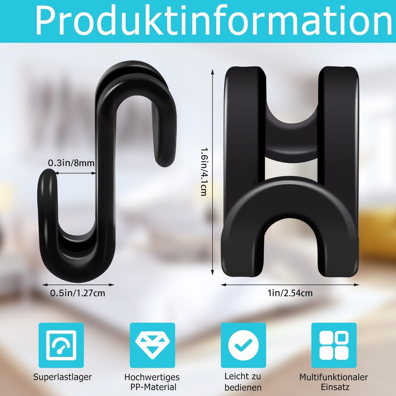 Kinmsito Pack of 100 Clothes Hangers, Space-Saving, Clothes Hanger Connectors