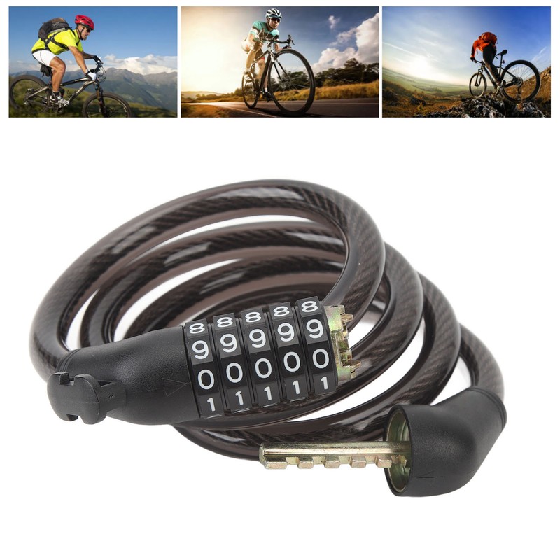 3.6ft Bicycle Lock with Mounting Bracket Anti Theft Universal 5
