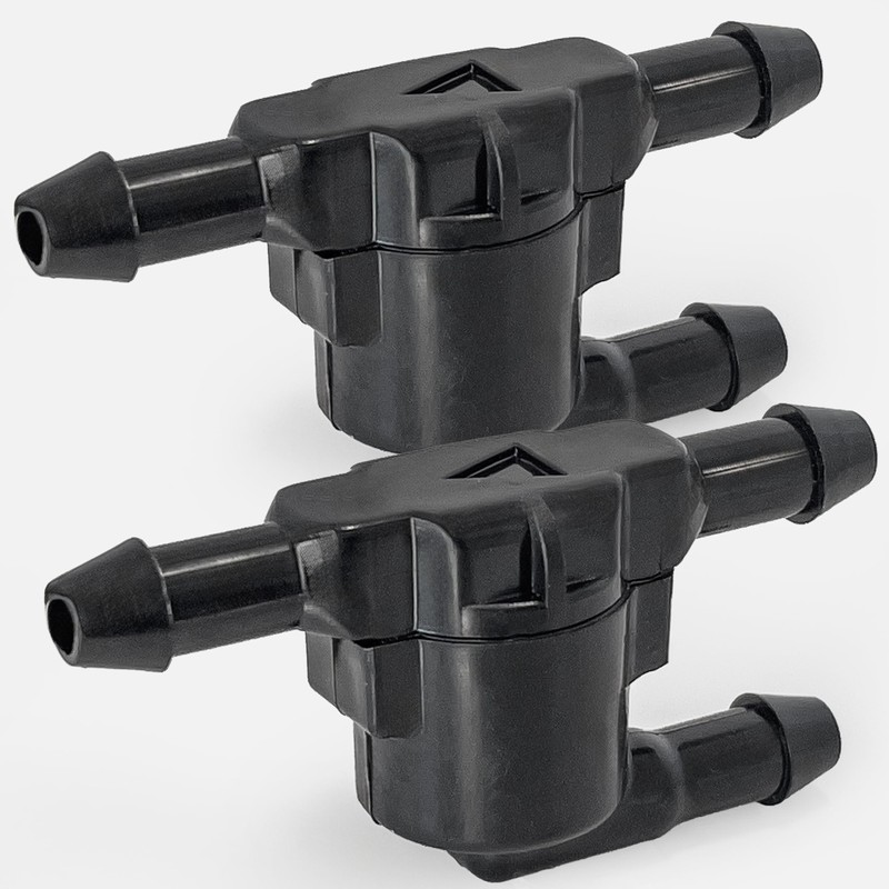 2 PCS 2-Way Windscreen Washer Check valves, Fluid Hose for