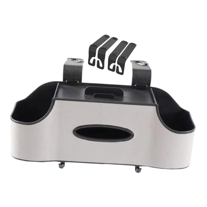 F Fityle Hanging Car Headrest Organizer with Tissue Box and