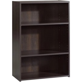 Scranton & Co 3-Shelf Modern Engineered Wood Bookcase in Cinnamon Cherry