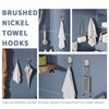 Adhesive Towel Hooks for Bathrooms 4 Pack Brushed Nickel Stainless