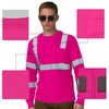 A-SAFETY Pink hi vis Long Sleeve Shirts (Pink M)