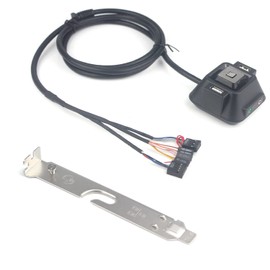 YUSHIBO Desktop PC Power Switch£¬Chassis Power Reset Switch with Dual USB Ports and Audio Microphone Jacks£¬Suitable for Desktop Office or Internet Cafe