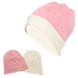 Aderance Hat, 100% Cotton, Reversible 2, Purple x Gray, Medical Use, For Hair Removal, 3 Colors, One Size Fits Most, Approx. 22.0 - 22.8 inches (56 - 58 cm), Stretchable, Washable, Pink