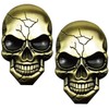Hiro World Trade Skull Stickers Set of 2 Antique Gold