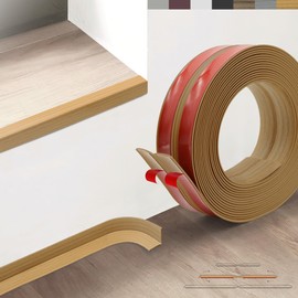 Flexible Wall Corner Protector Molding Trim, Peel and Stick Self Adhesive Wall Trim Corner Guards Edge Protector Strip for Baseboards, Tables, Ceiling Edges, DIY Decor (Wood Yellow Oak, 1.6 in x 20ft)
