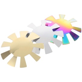 WOONEKY 3pcs Stainless Steel French Nail Templates Durable Nail Shaper Guide for French Tips for Salons Lightweight Easy to Store