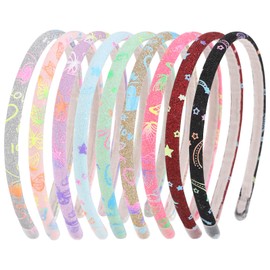 Candygirl Girls' Headbands, Glitter Headband for Women, Sparkly Alice Bands for Girls, Sequin Headband, Glitter Rainbow Headband for Children, Teens, Glitter Headband with Butterfly Star