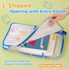A4 Document Bag Mesh Travel Bag File Pockets Zipper Nylon