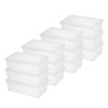novelinks 6 Qt Storage Box Clear Plastic Stackable Bin with