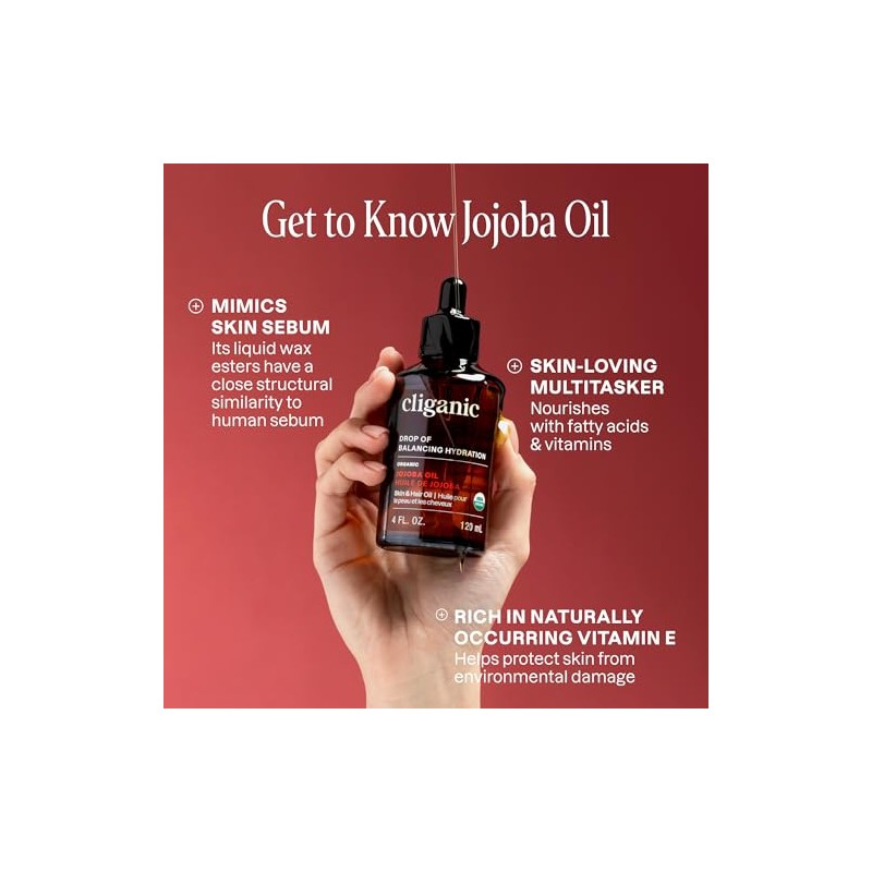 Cliganic Organic Jojoba Oil 960 Usda Certified For Skin Pure