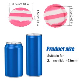 12pcs Soda Can Lids, Silicone Soda Can Cover Caps Colorful Soda Can Topper Pop Can Lids Saver Reusable Drink Can Protector Stopper for Standard Soda Cans (Style 1)