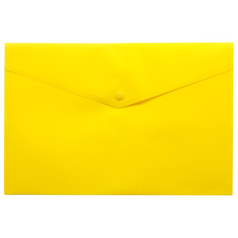 eco-eco A5 50% Recycled Clear Snap Button Plastic Document Wallet