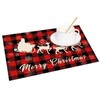 Christmas Santa Claus Placemats Set of 4 for Table,Rustic Christmas