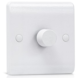 Ledivion Dimmer Switch, LED Dimmer Switch Trailing Edge Rotary 1 Gang 1 Way or 2 Way 150W