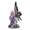 Ebros Silver Haired Winter Fairy Holding Red Rose Figurine Fairy