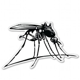 Mosquito Bug Insect Nature Vinyl Sticker - Car Window Bumper Laptop - Select Size