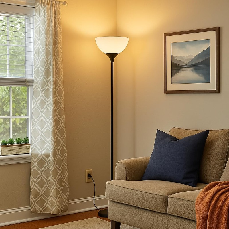 PESRAE Floor Lamp, Remote Control with Stpeless Color Temperatures and