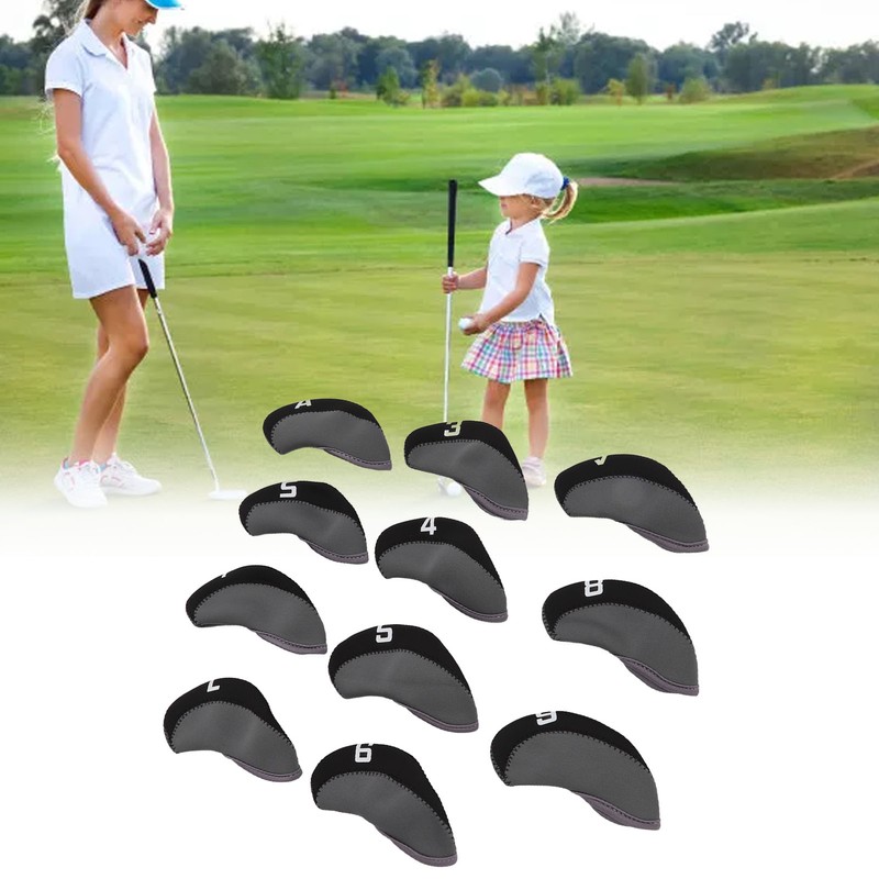 11PCS Golf Club Head Covers Neoprene Numbered Golf Club Head