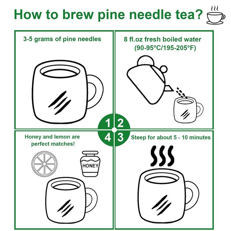 FullChea - Dried Pine Needle Tea - 7oz/200g - Premium