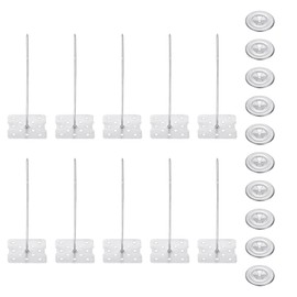PATIKIL 70mm Perforated Insulation Pins with Round Washer,50 Sets 2in Insulating Nails Wall Plug for Fixing Foam Boards to Wall or Ceiling