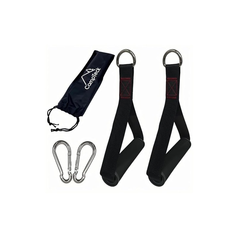 CampTeck U7278 Heavy Duty Resistance Band Handles, Cable Machine Attachments,