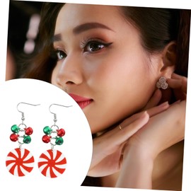 SAFIGLE 12pairs Xmas Earrings for Women Featuring Christmas Tree Bell Candy and Bulb Designs Holiday Ear Jewelry for Festive Celebrations and