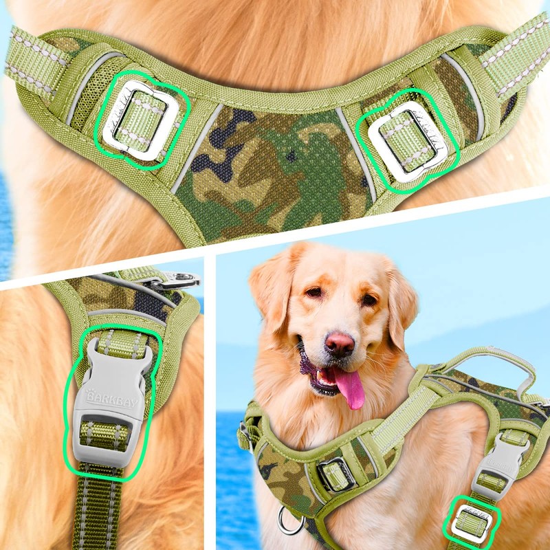 BARKBAY No Pull Dog Harness Large Reflective Dog Harness with