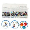 Housoutil 3sets Shiny Nail Art Rhinestones Kit of Flatback Glass
