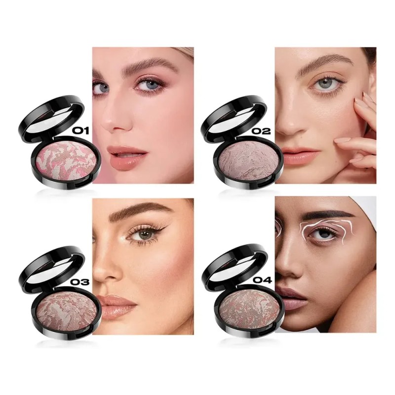 D2260523-4-1 Polvo Compacto Horneado 3 En 1 Matificante