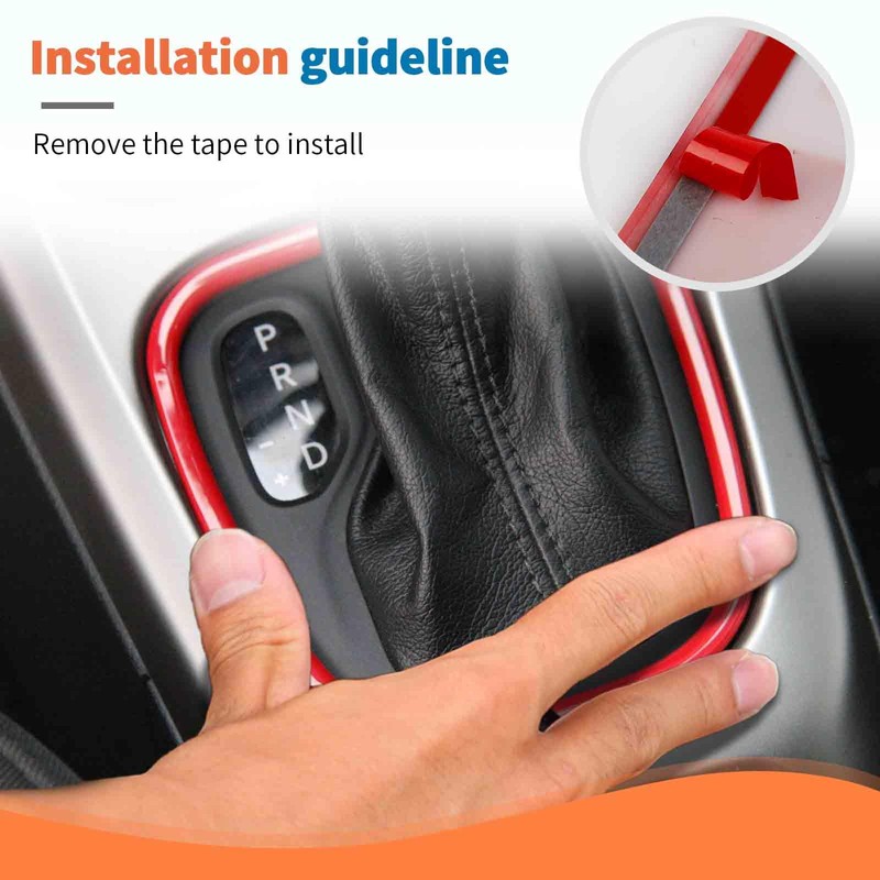 JeCar Center Console Gear Shift Panel Trim for Jeep Compass