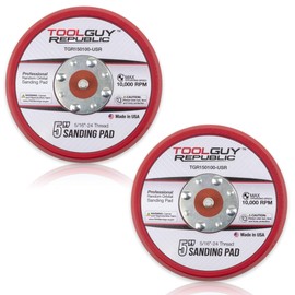 TGR 5" PSA Vinyl Low Profile Sanding Backup Pad Made in USA - For Random Orbital Sanders (2 Pack)