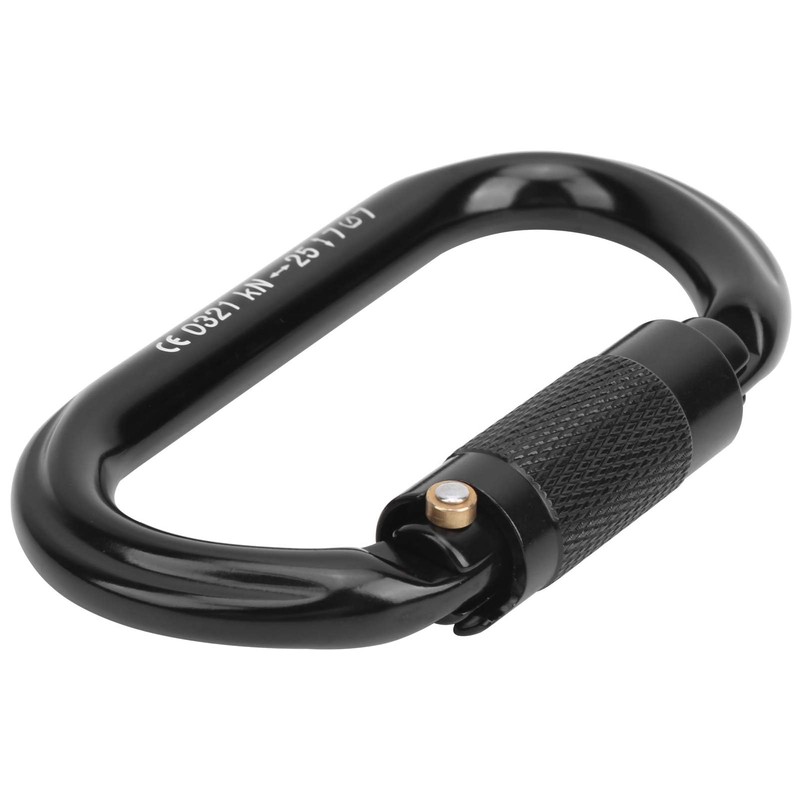 Hilitand OXAD02 Aluminum O Shaped Carabiner with Safety Ring, Breaking