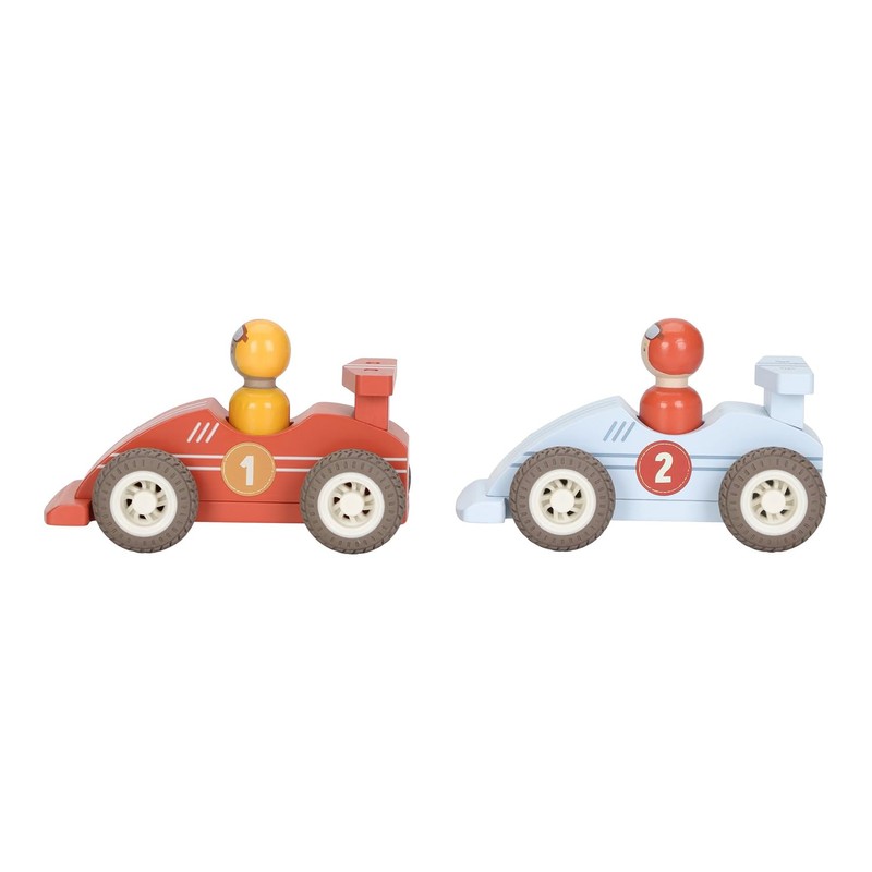 Little Dutch 2526 Wooden Cars Racing Car Pull Back Cars