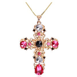 JIAMIN Guardian Angel Charm for Hanging Cross for Car Car Rear View Mirror Pendant for Home Vehicle Interior Accessories (Pink)